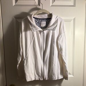 Tommy Bahama Cream Zip-Up Jacket